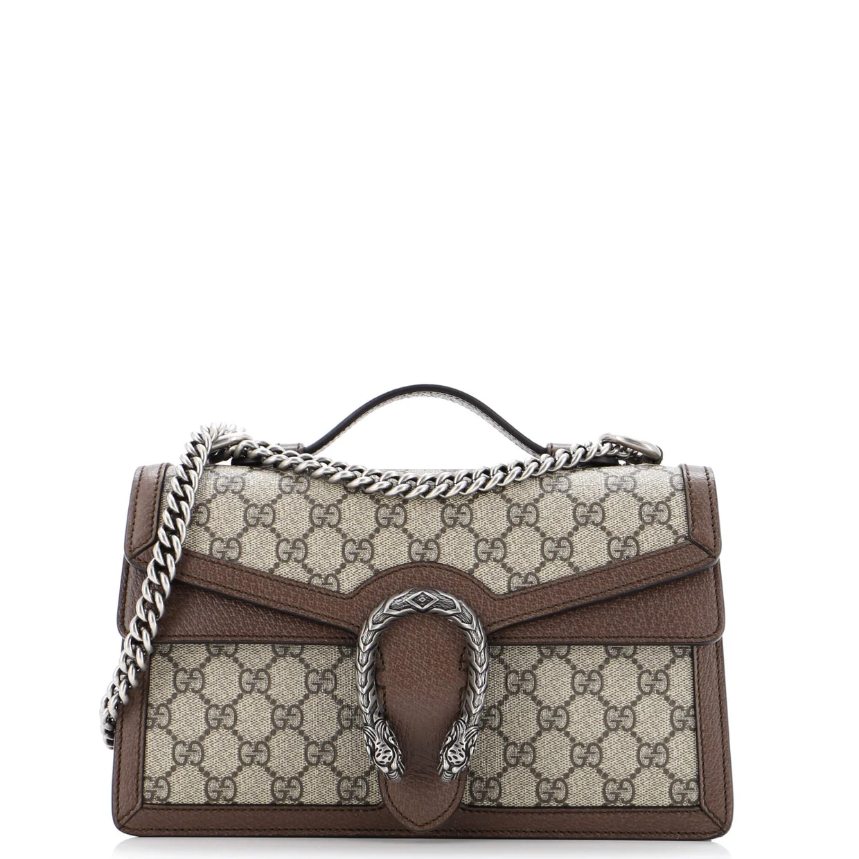 Dionysus Top Handle Chain Bag GG Coated Canvas Small - Deep Luxury