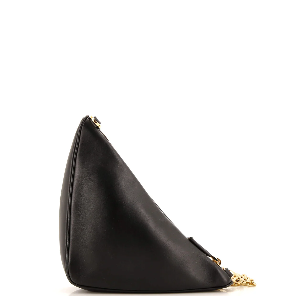 Double Symbole Triangle Bag Leather and Jacquard Mini - Deep Luxury