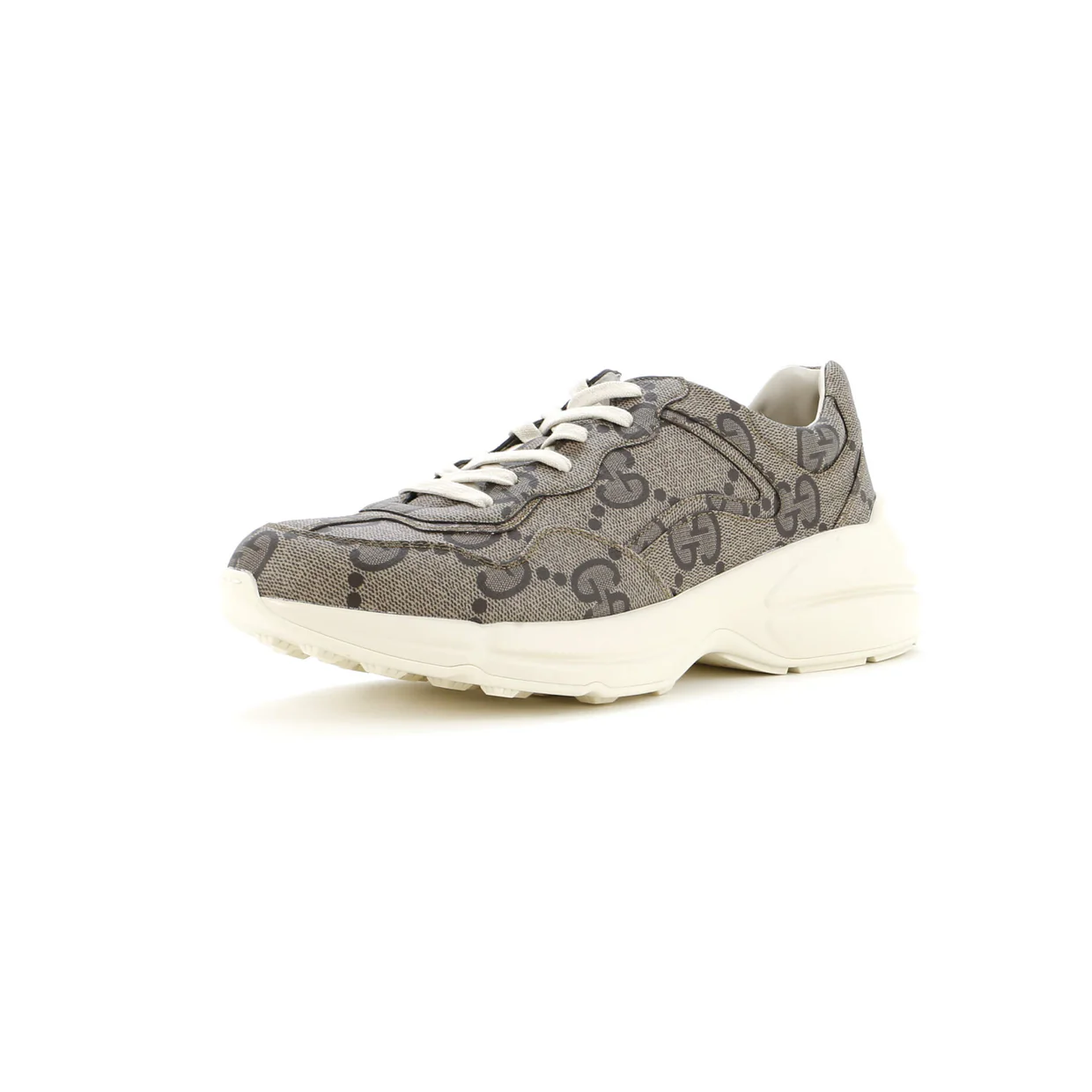 Rhyton Sneakers Jumbo GG Coated Canvas - Deep Luxury