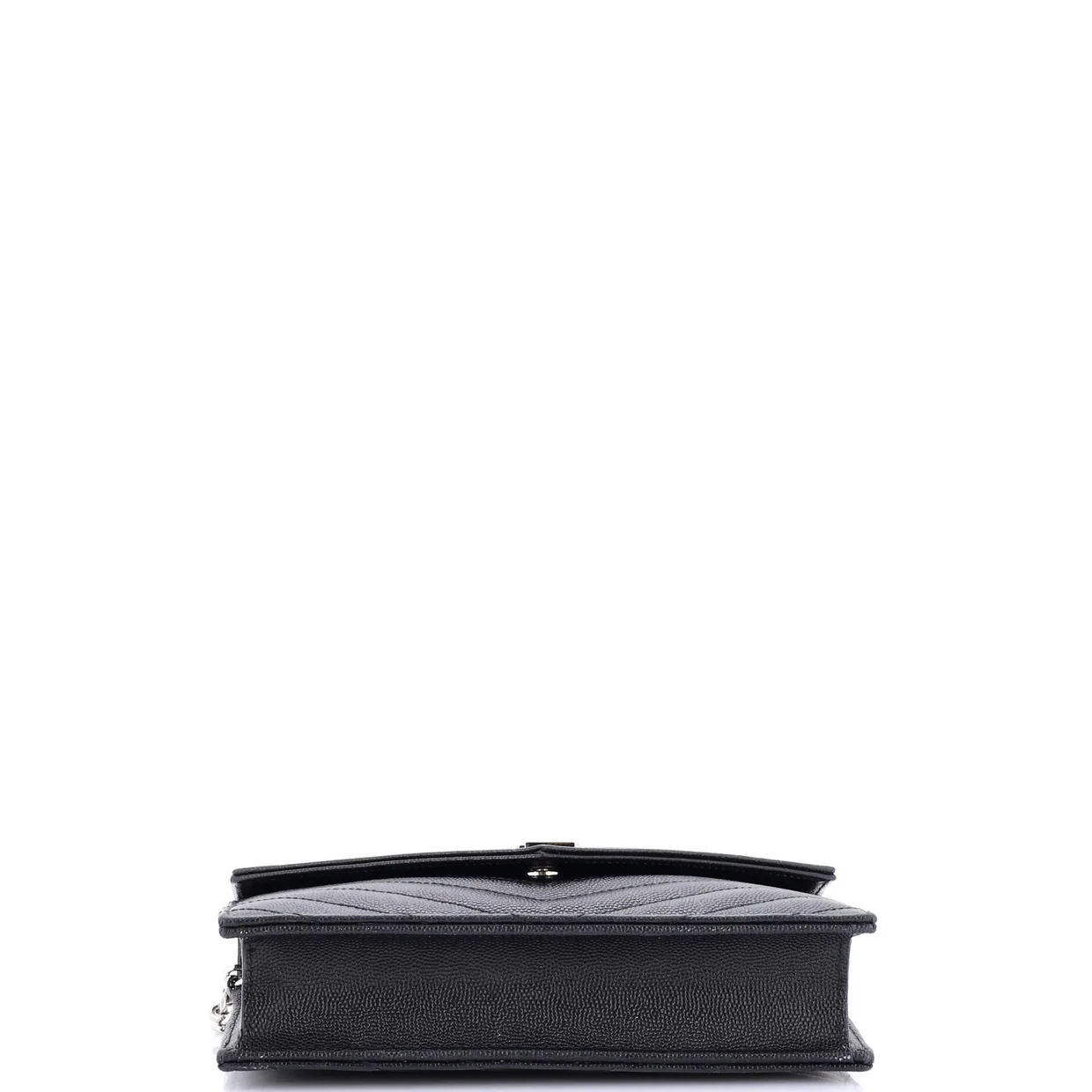 Classic Monogram Wallet on Chain Matelasse Chevron Leather Small - Deep Luxury