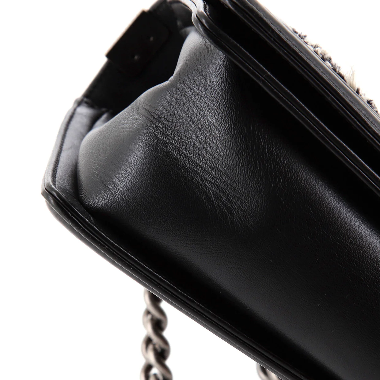 Boy Flap Bag Braided Tweed Old Medium - Deep Luxury