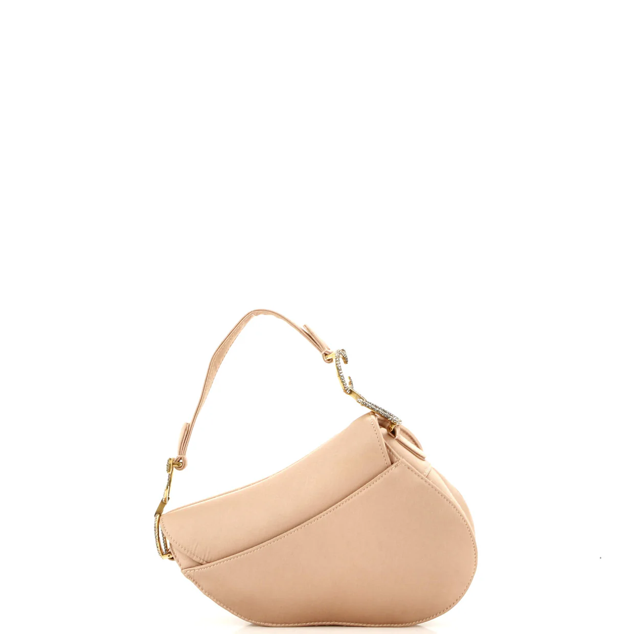 Saddle Handbag Satin with Crystals Mini - Deep Luxury