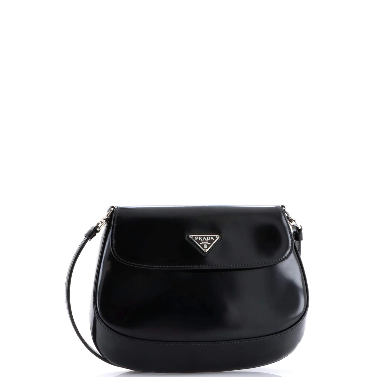 Cleo Flap Shoulder Bag Spazzolato Leather Small - Deep Luxury