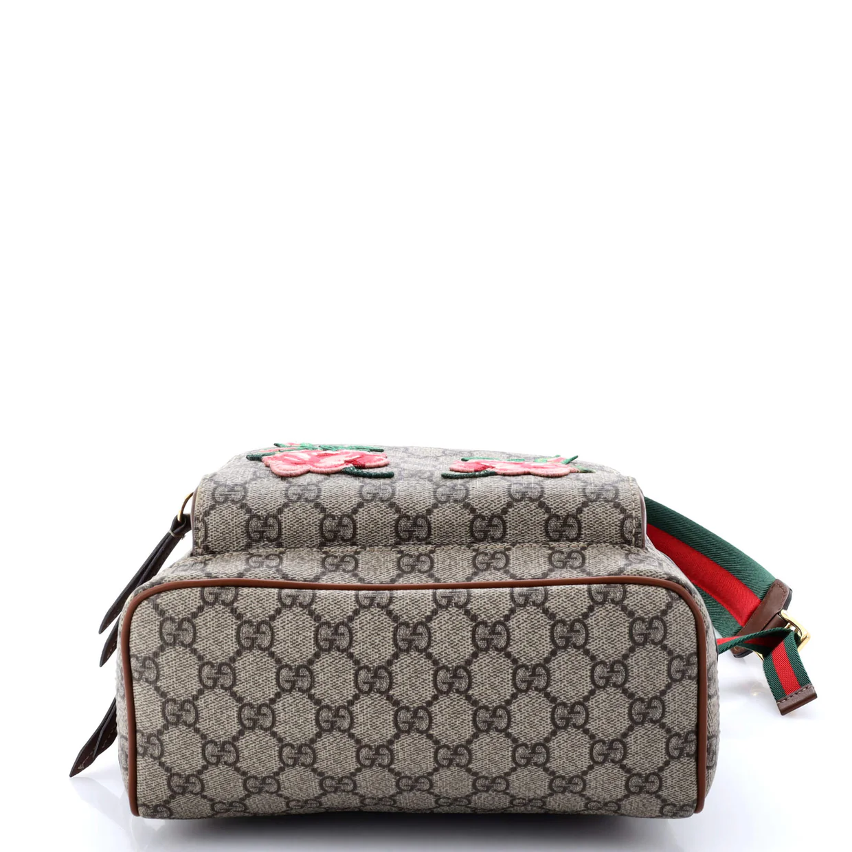 Zip Pocket Backpack Embroidered GG Coated Canvas Small - Deep Luxury