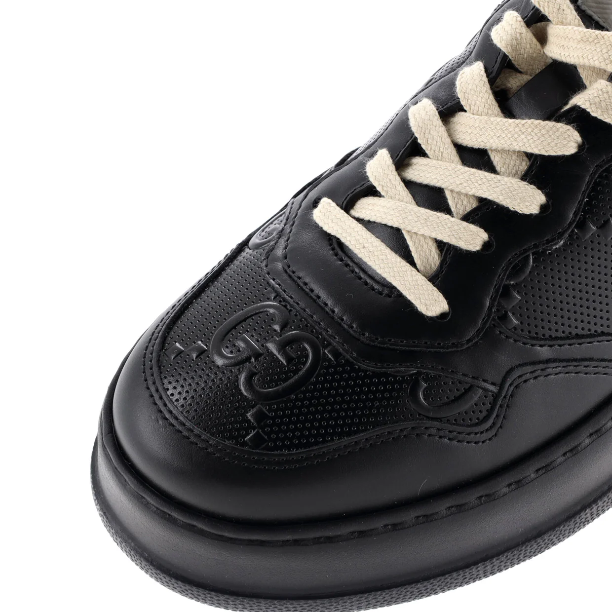 Chunky B Sneakers GG Embossed Perforated Leather - Deep Luxury