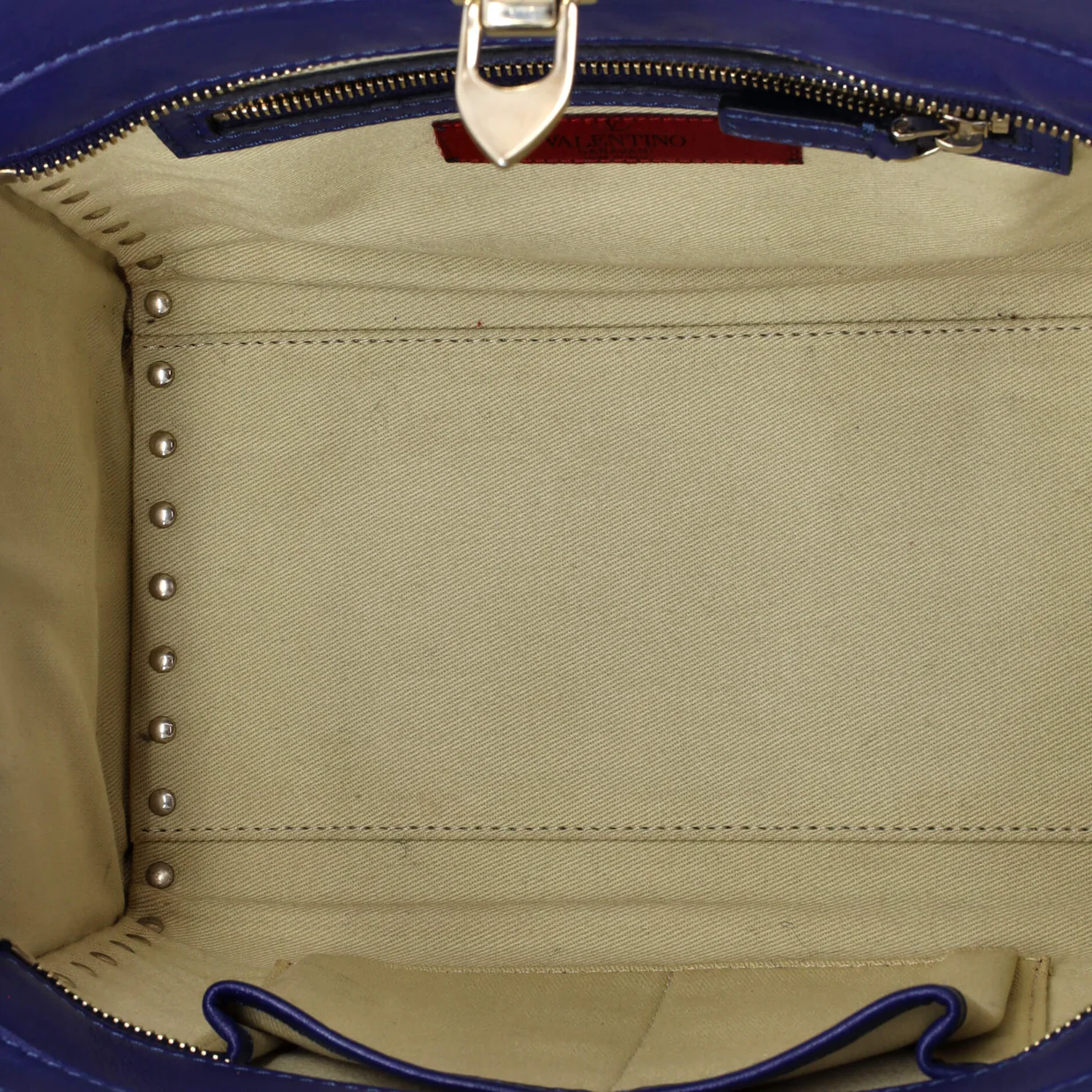 Rockstud Tote Rigid Leather Small - Deep Luxury