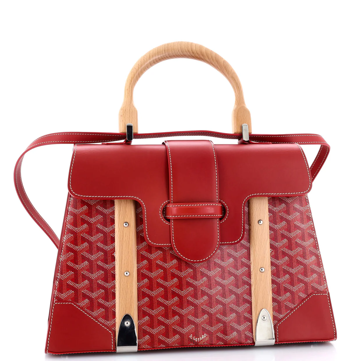 Saigon Top Handle Bag Coated Canvas with Leather MM - Deep Luxury