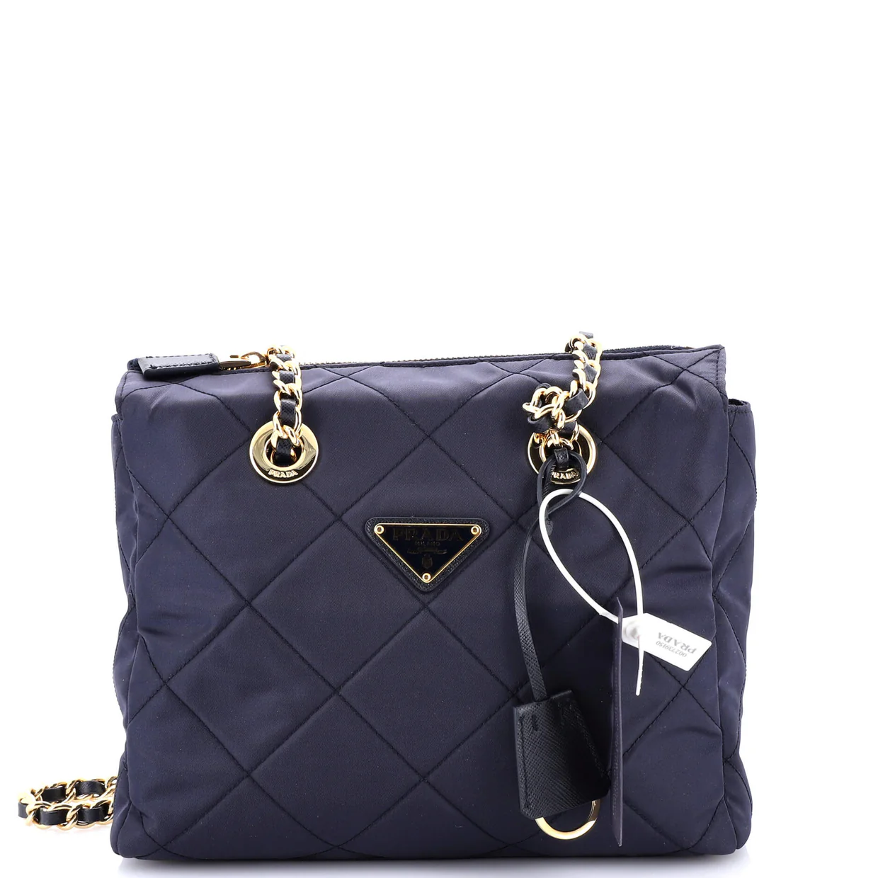 Re-Edition 1995 Chain Tote Quilted Re-Nylon Small - Deep Luxury