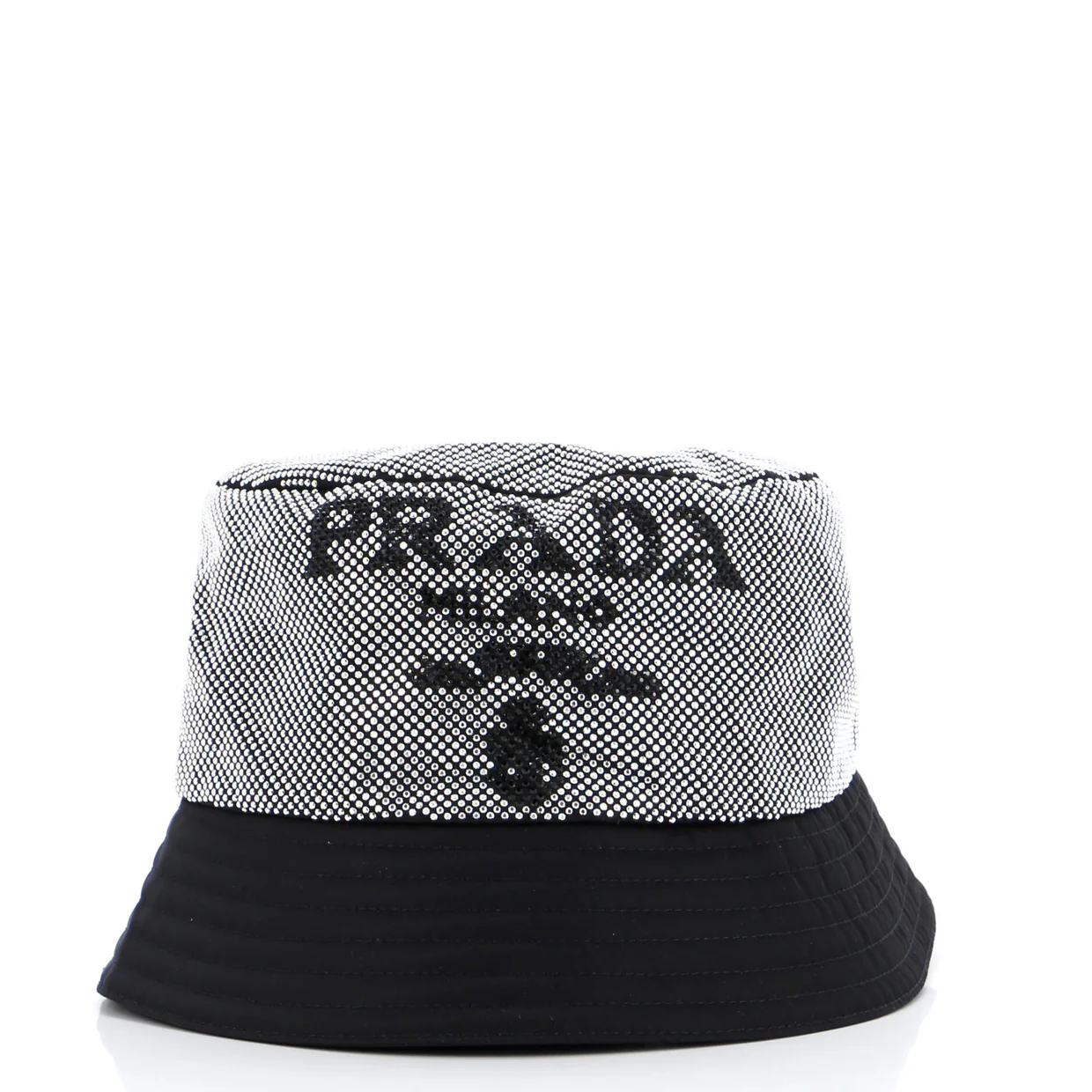 Bucket Hat Crystal Embellished Re-Nylon - Deep Luxury