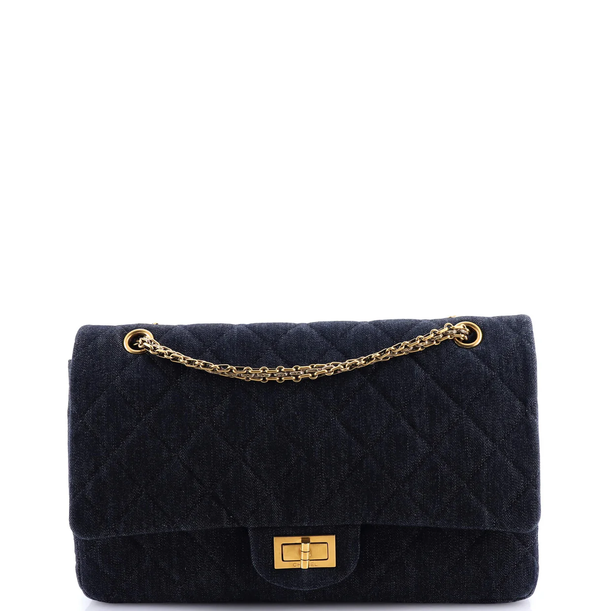 Reissue 2.55 Flap Bag Quilted Denim 227 - Deep Luxury