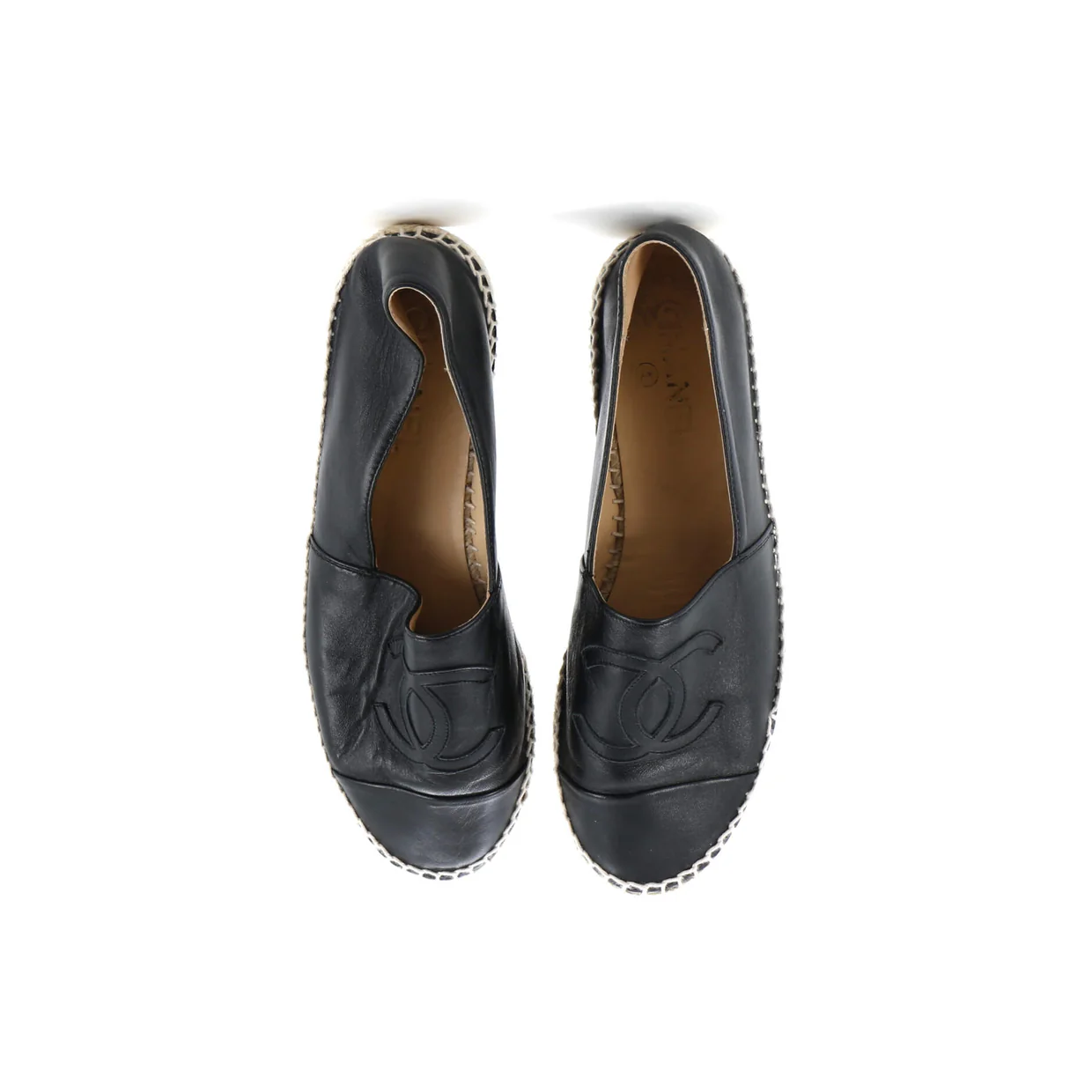 Women's CC Cap Toe Espadrilles Leather - Deep Luxury