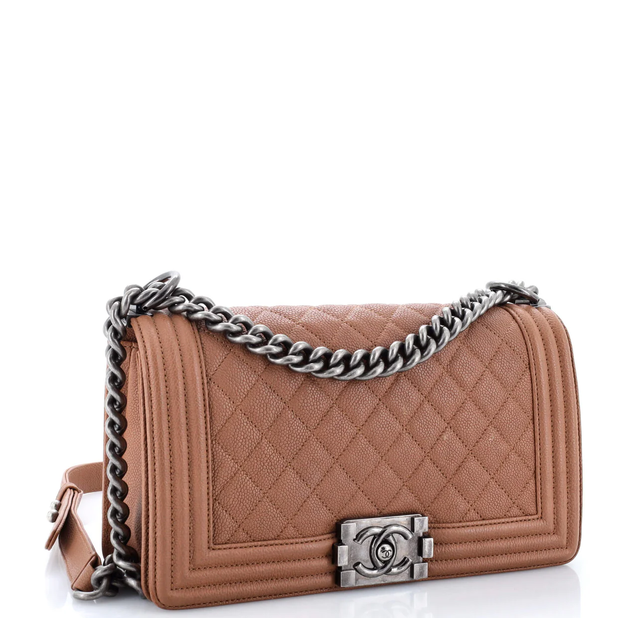 Boy Flap Bag Quilted Caviar Old Medium - Deep Luxury