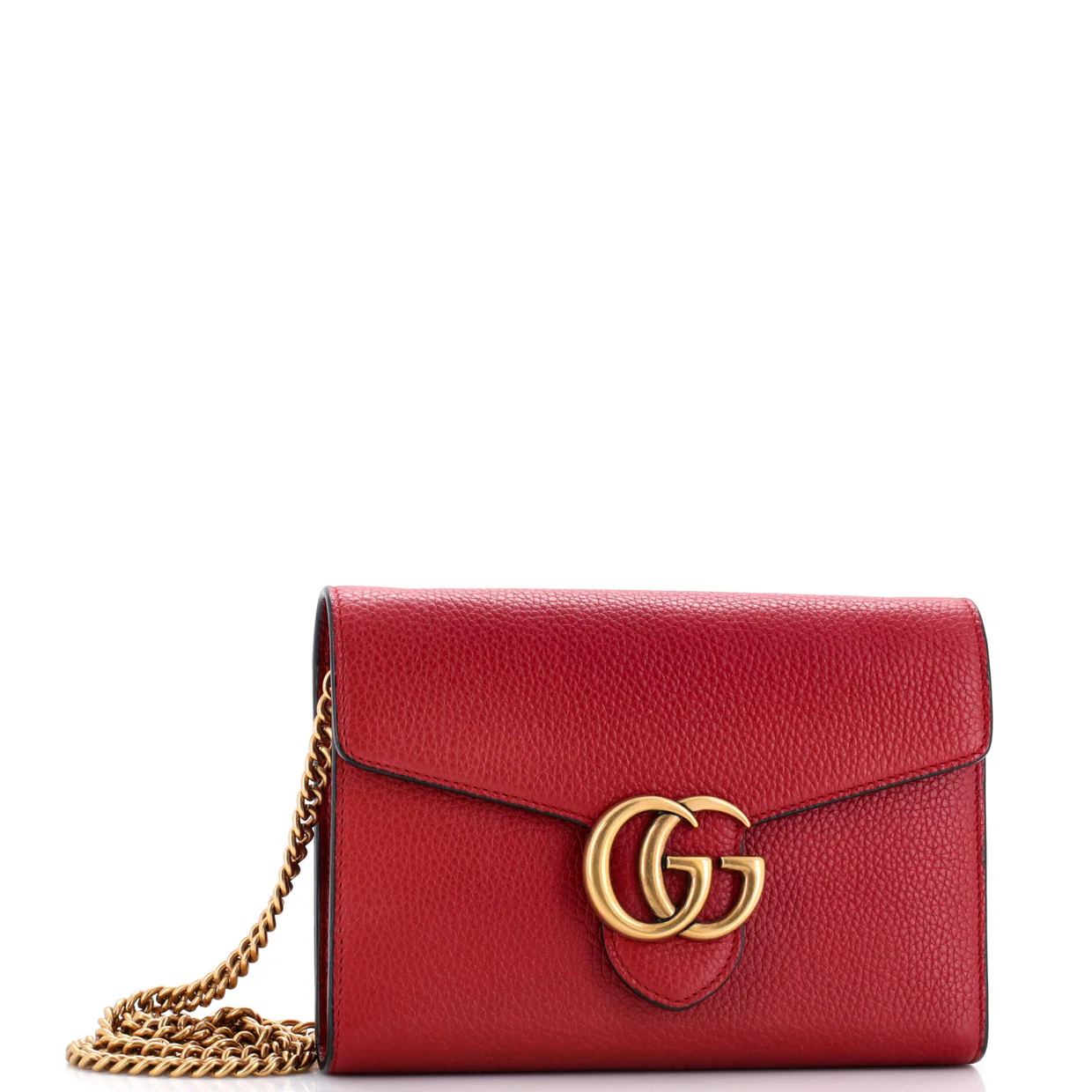 GG Marmont Chain Wallet Leather Mini - Deep Luxury