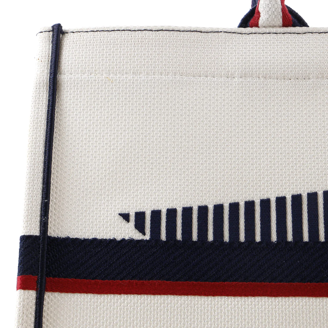 Dioralps Book Tote Embroidered Canvas Large - Deep Luxury