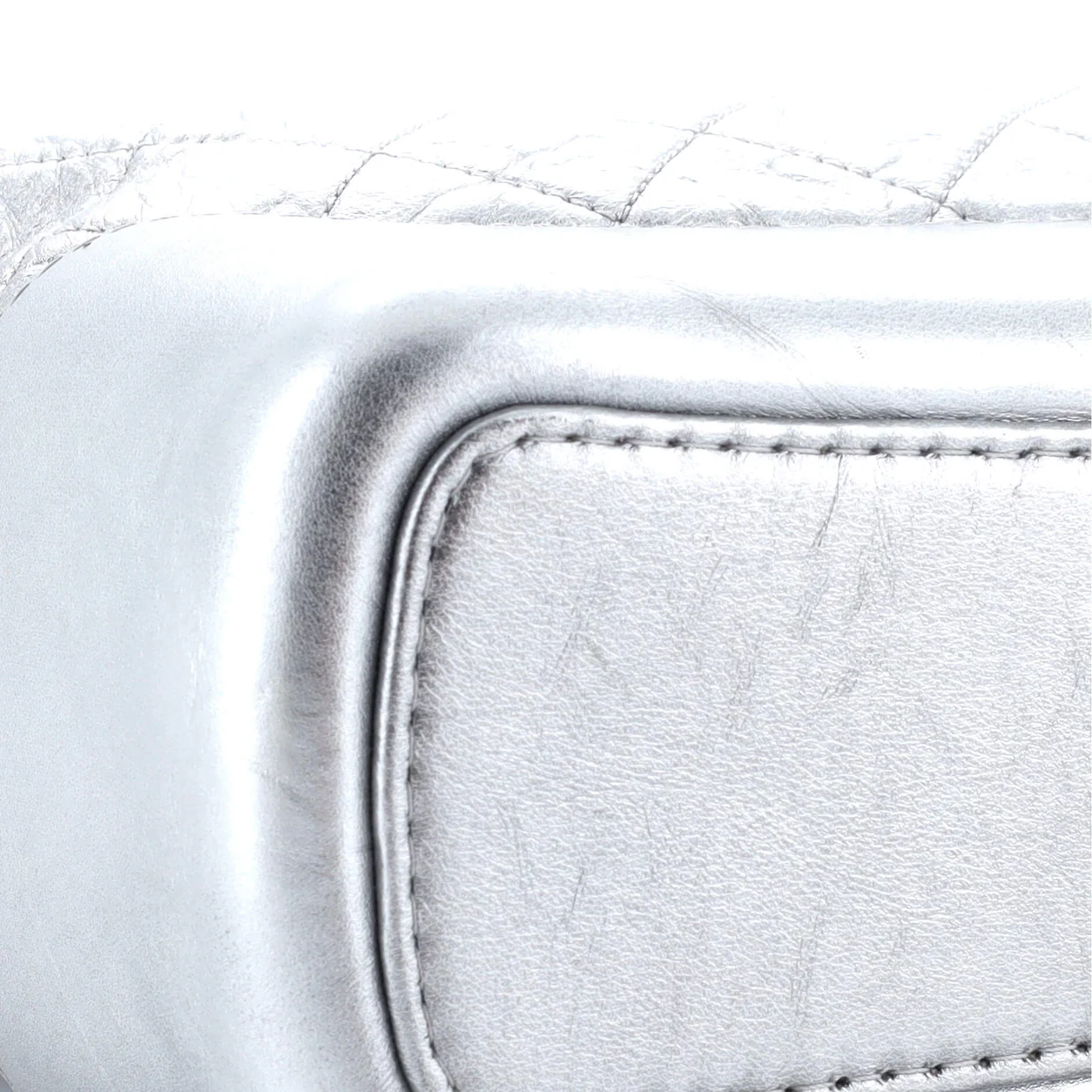 Gabrielle Hobo Quilted Metallic Aged Calfskin Large - Deep Luxury