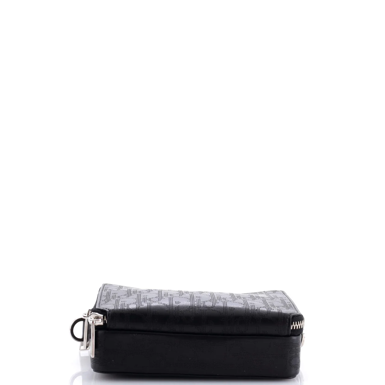 Double Zip Crossbody Pouch Oblique Galaxy Leather - Deep Luxury