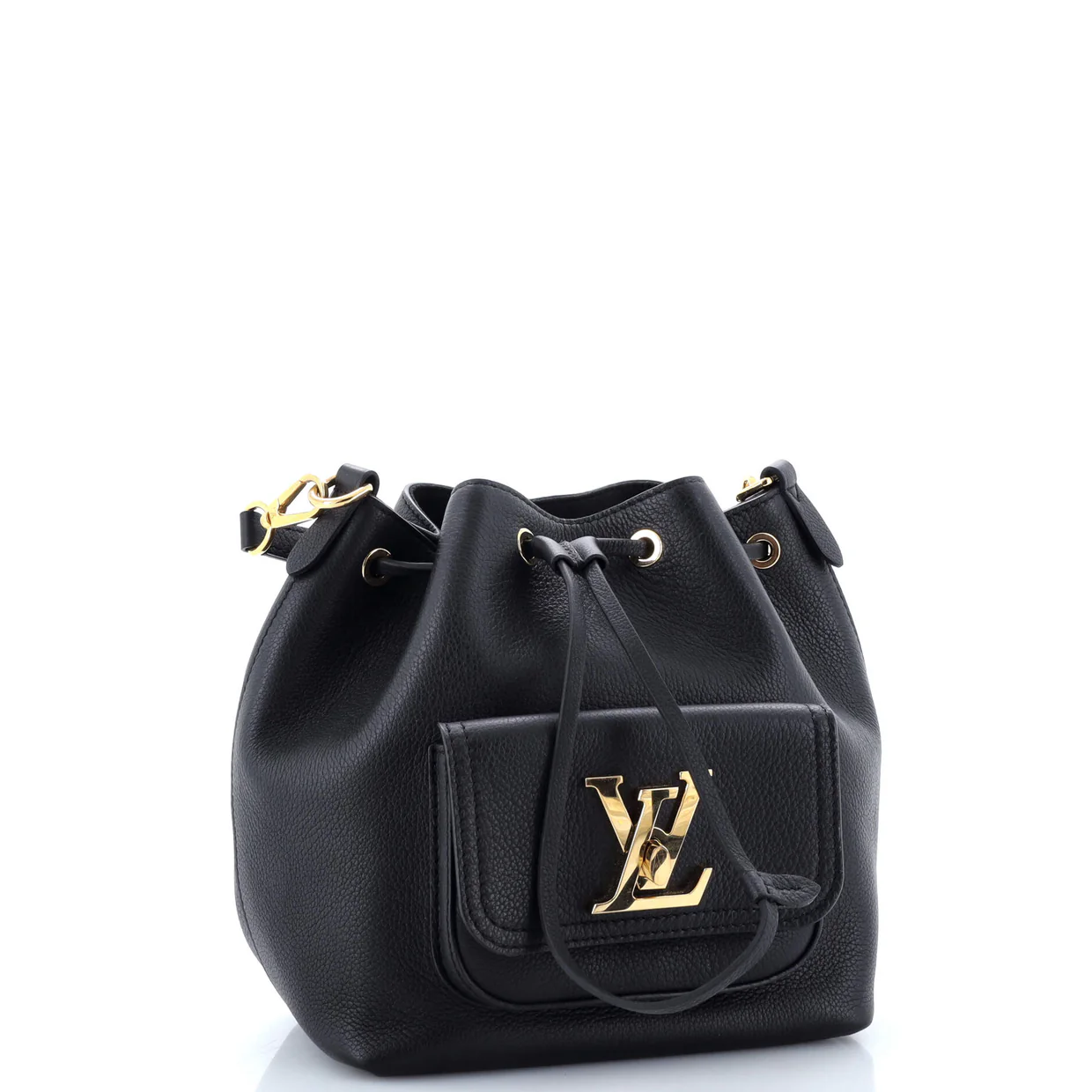 Lockme Pocket Bucket Bag Leather - Deep Luxury