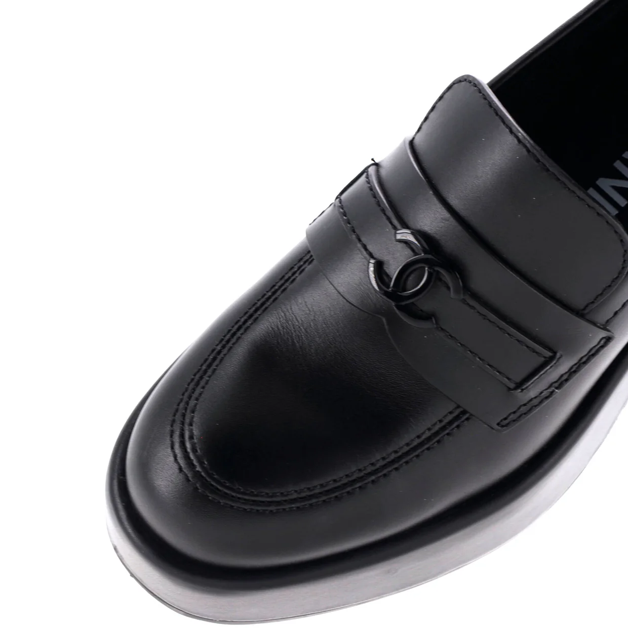 Women's CC Platform Loafers Leather - Deep Luxury