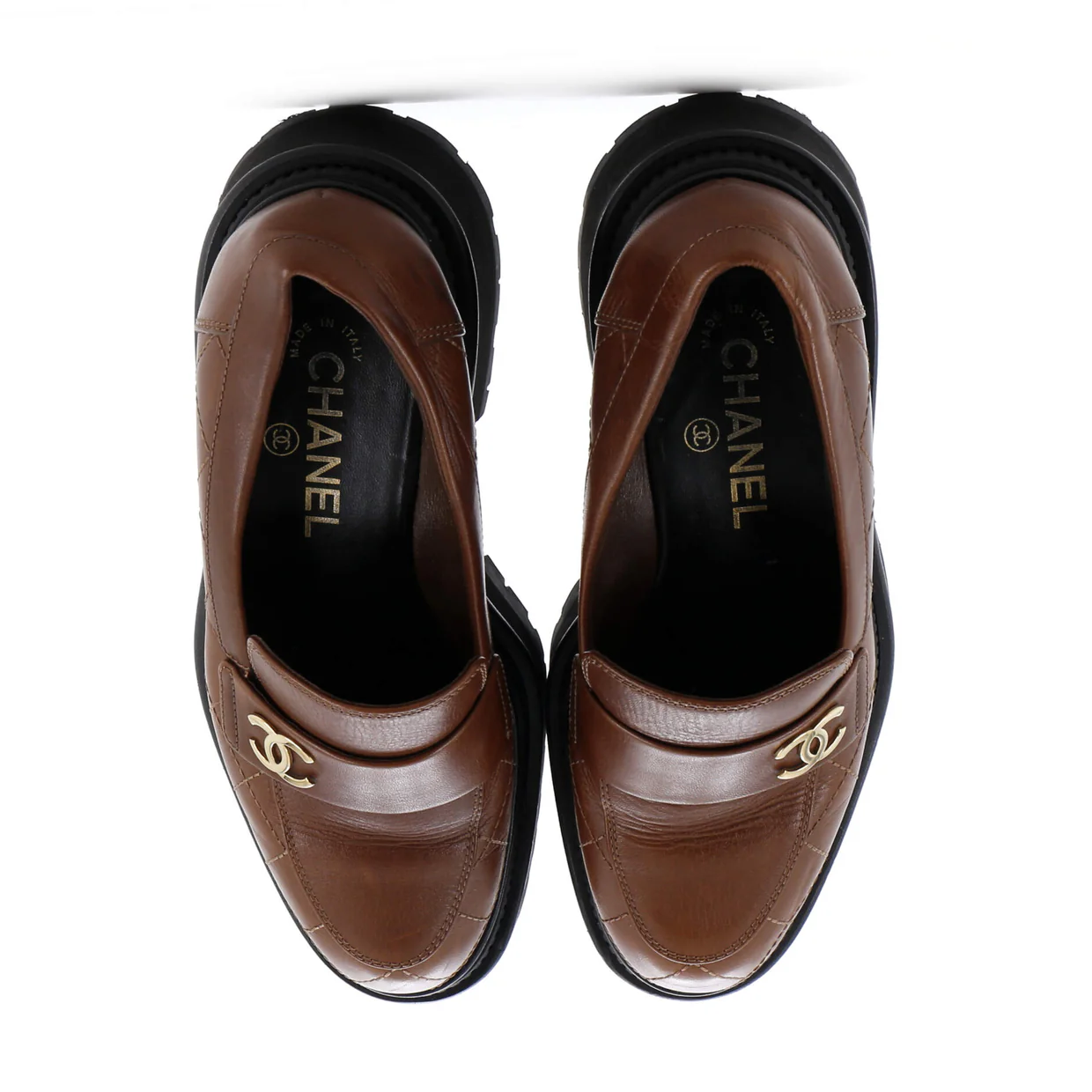 Women's CC Loafers Quilted Leather - Deep Luxury