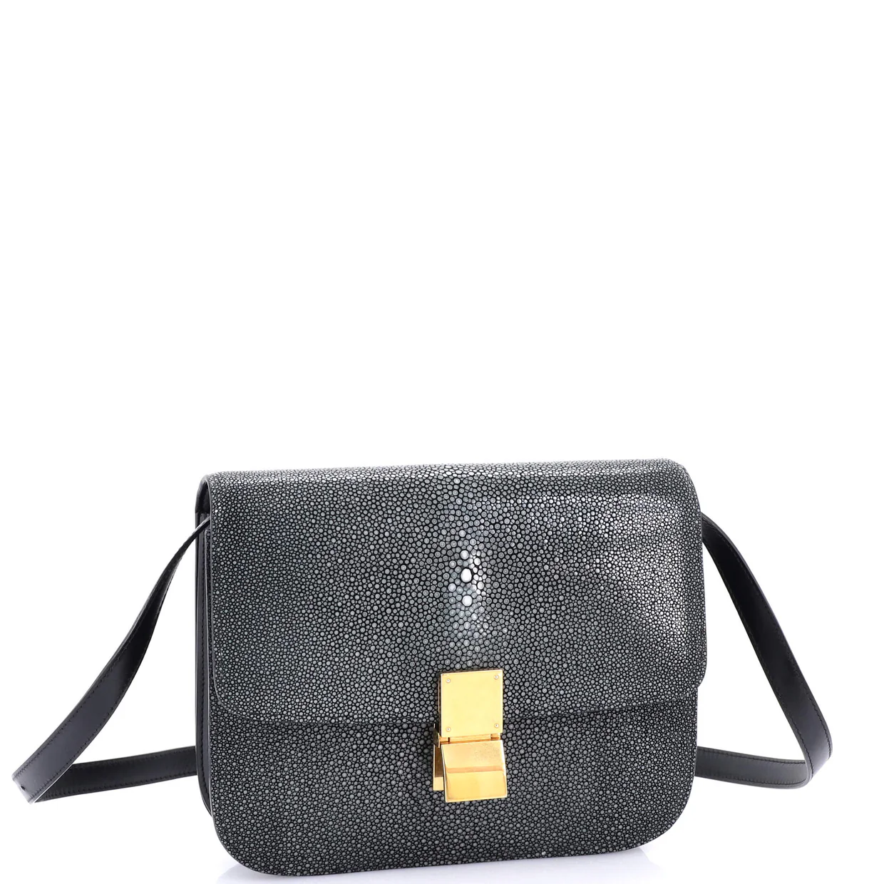 Classic Box Bag Stingray Medium - Deep Luxury