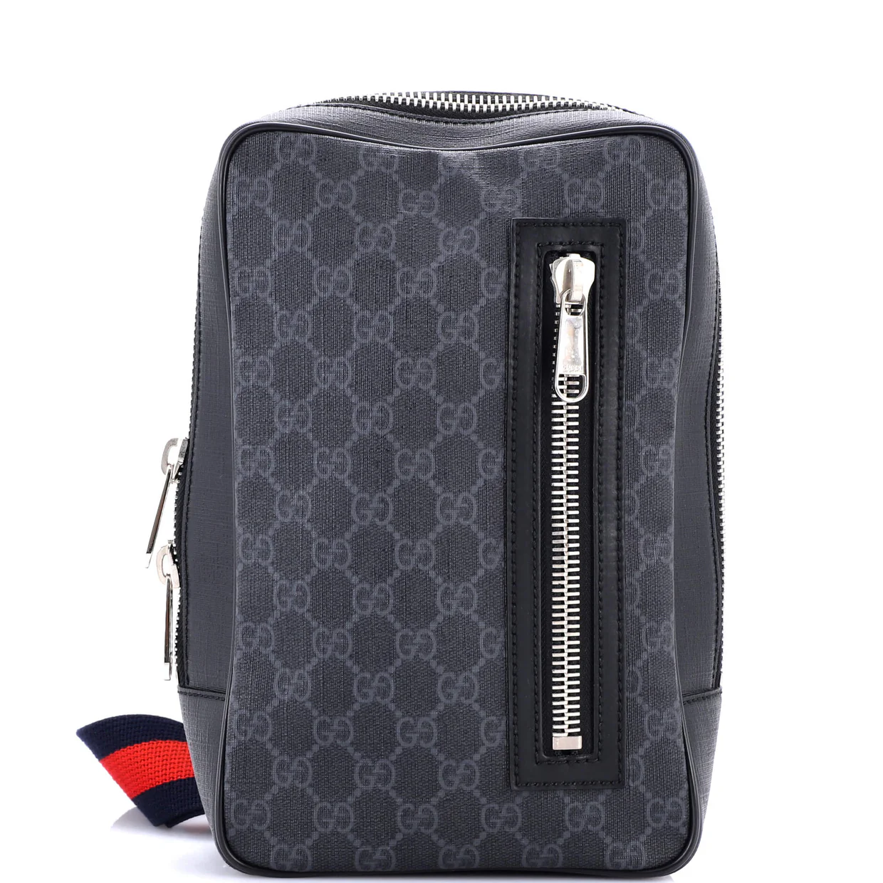 Soft Zip Sling Bag GG Coated Canvas Small - Deep Luxury