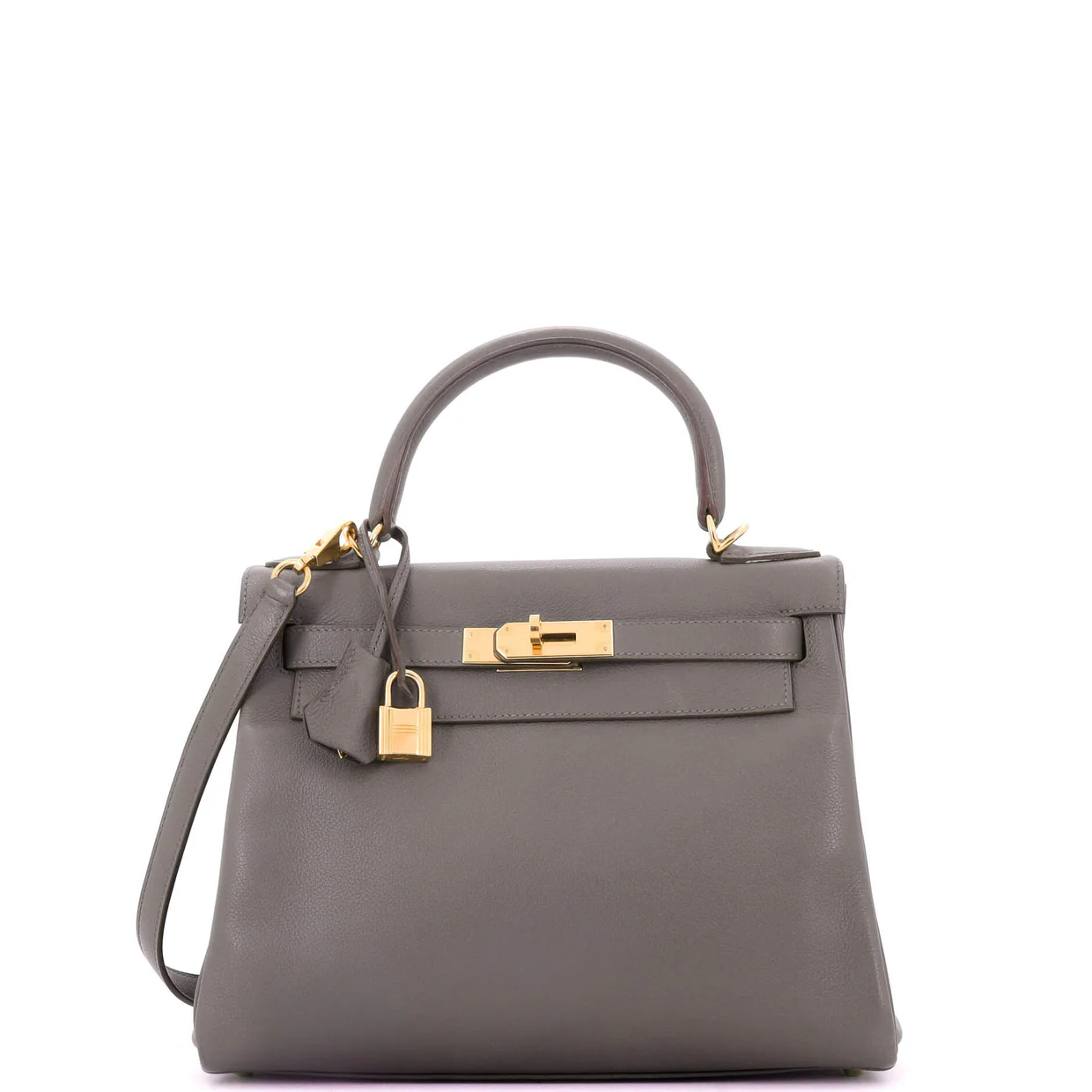Kelly Handbag Grey Evercolor with Gold Hardware 28 - Deep Luxury