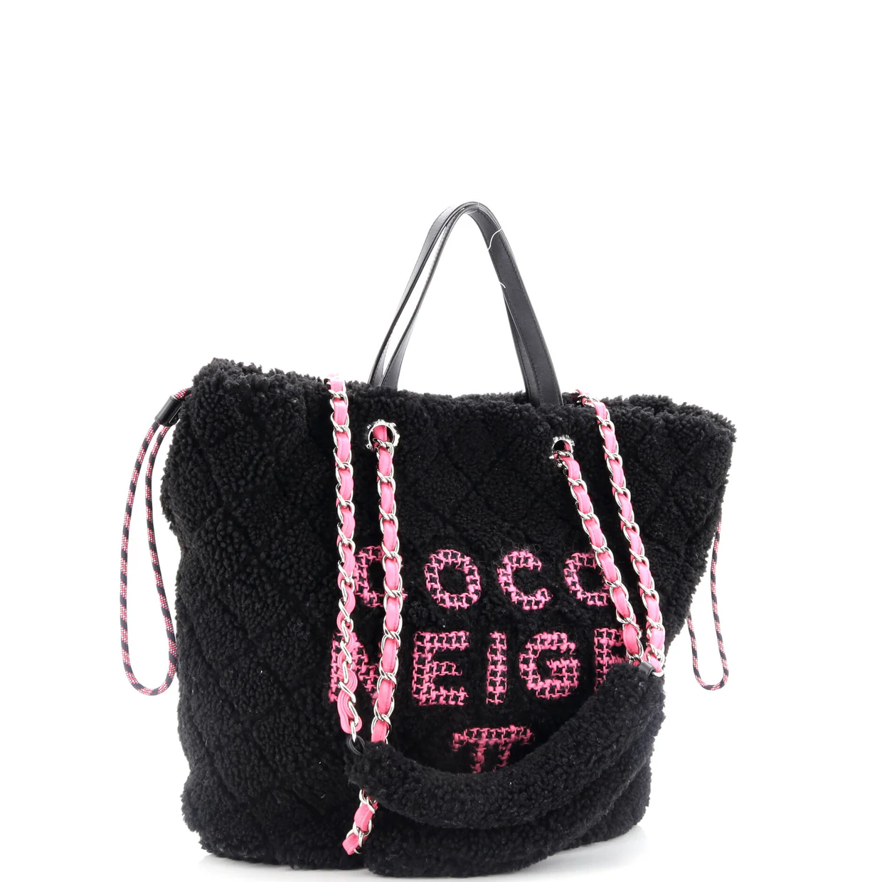 Coco Neige Shopping Tote Quilted Shearling Large - Deep Luxury