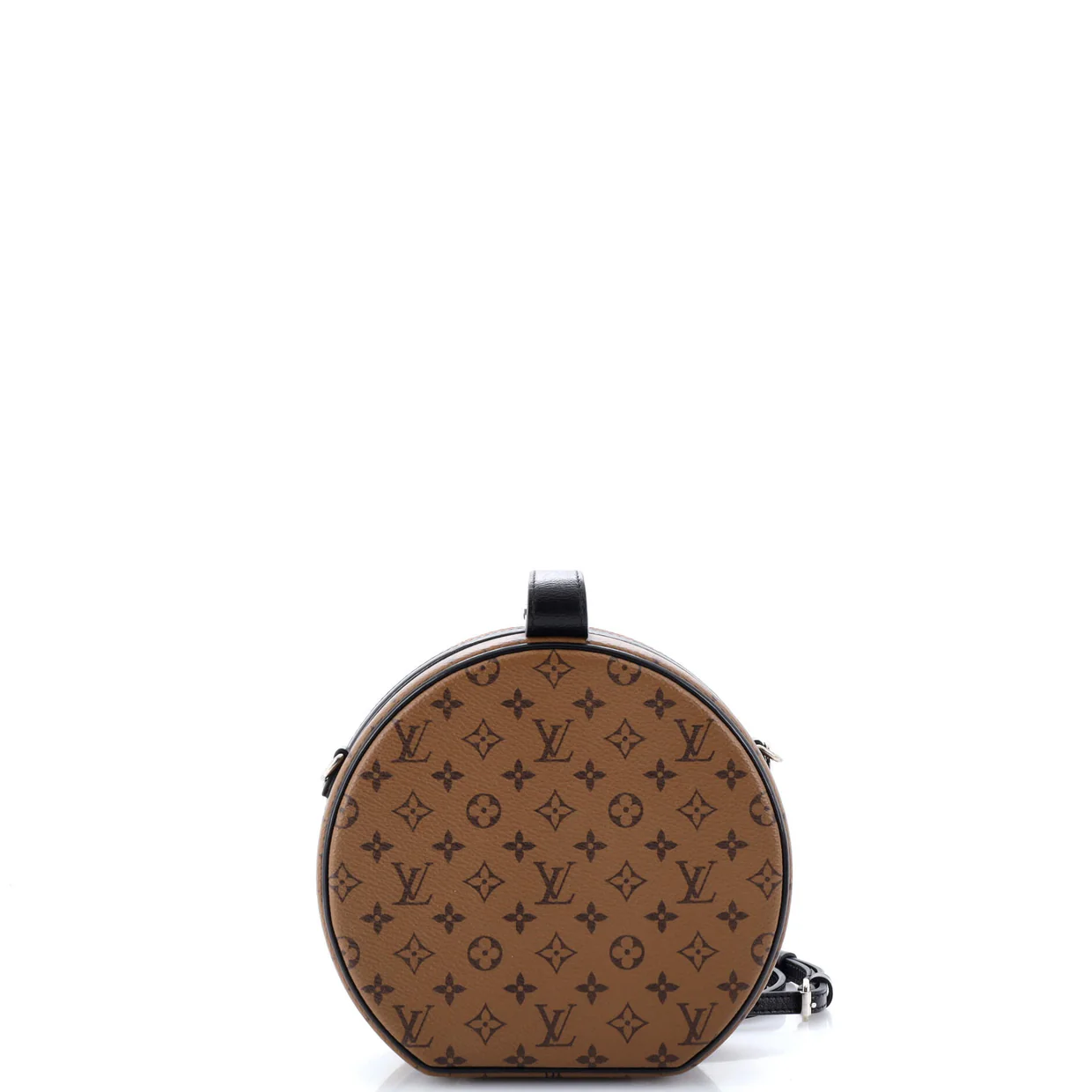 Petite Boite Chapeau Bag Reverse Monogram Canvas and Leopard Printed Leather - Deep Luxury