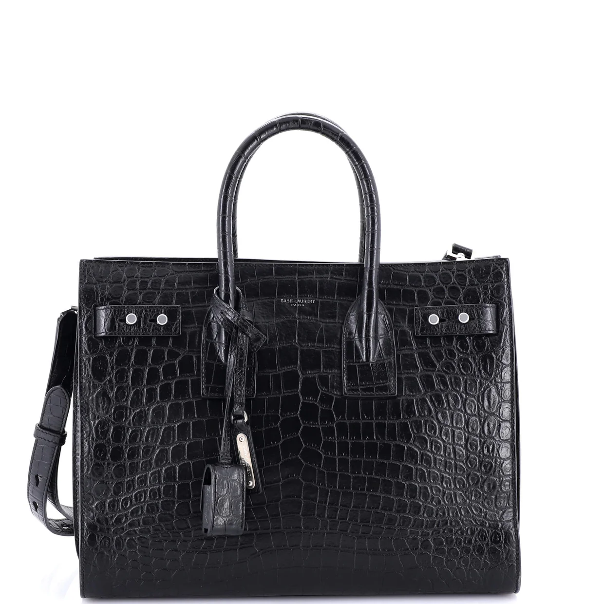 Sac de Jour NM Bag Crocodile Embossed Leather Small - Deep Luxury