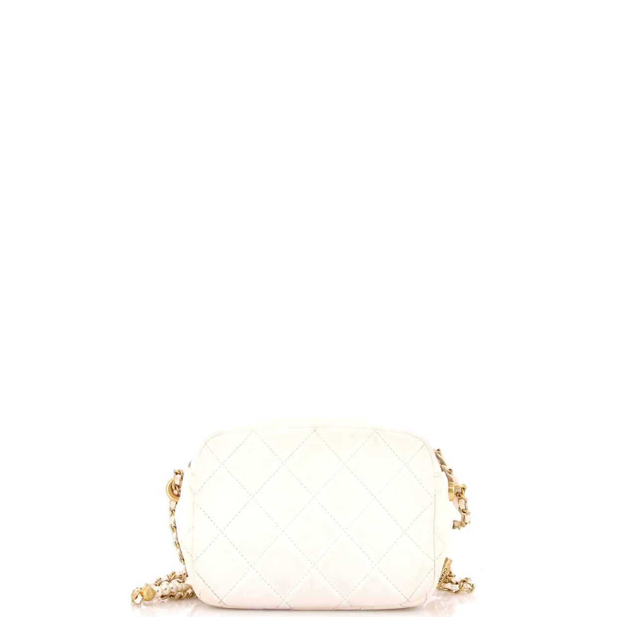 My Perfect Adjustable Chain Camera Bag Quilted Lambskin with Pearls Small - Deep Luxury