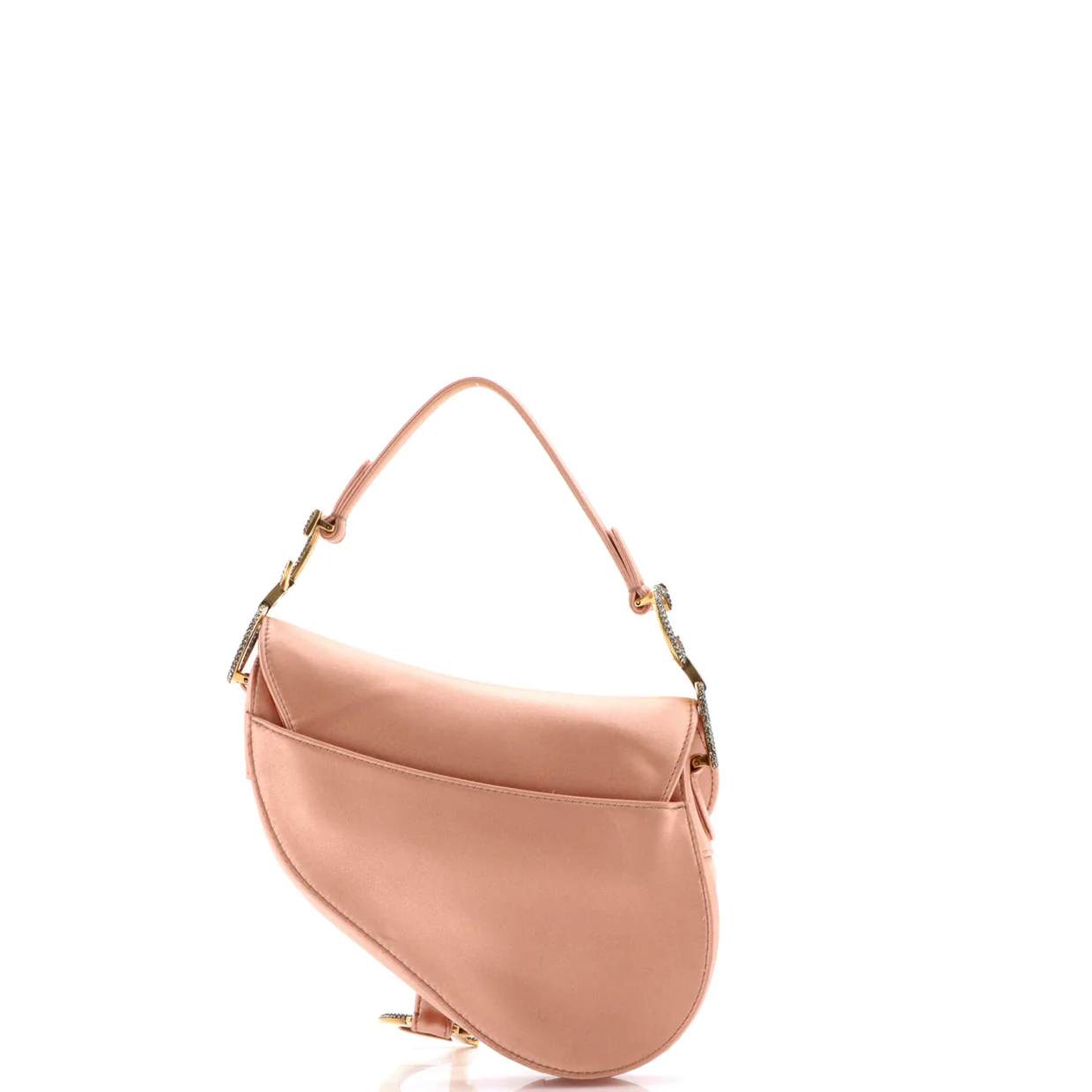 Saddle Handbag Satin with Crystals Mini - Deep Luxury
