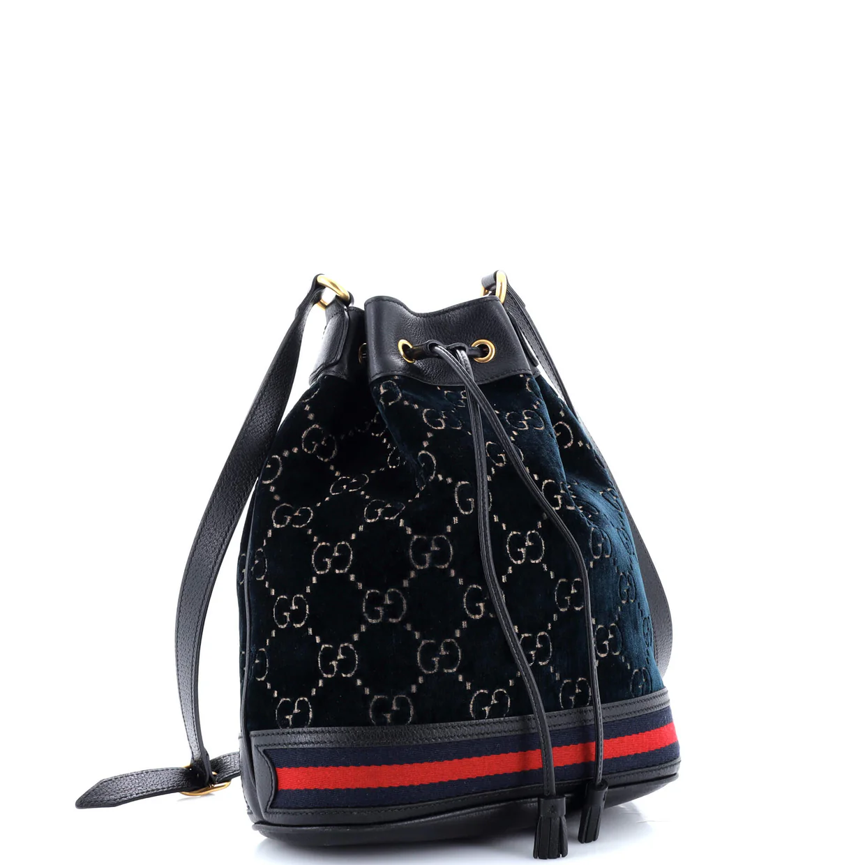 Bucket Bag GG Velvet Medium - Deep Luxury