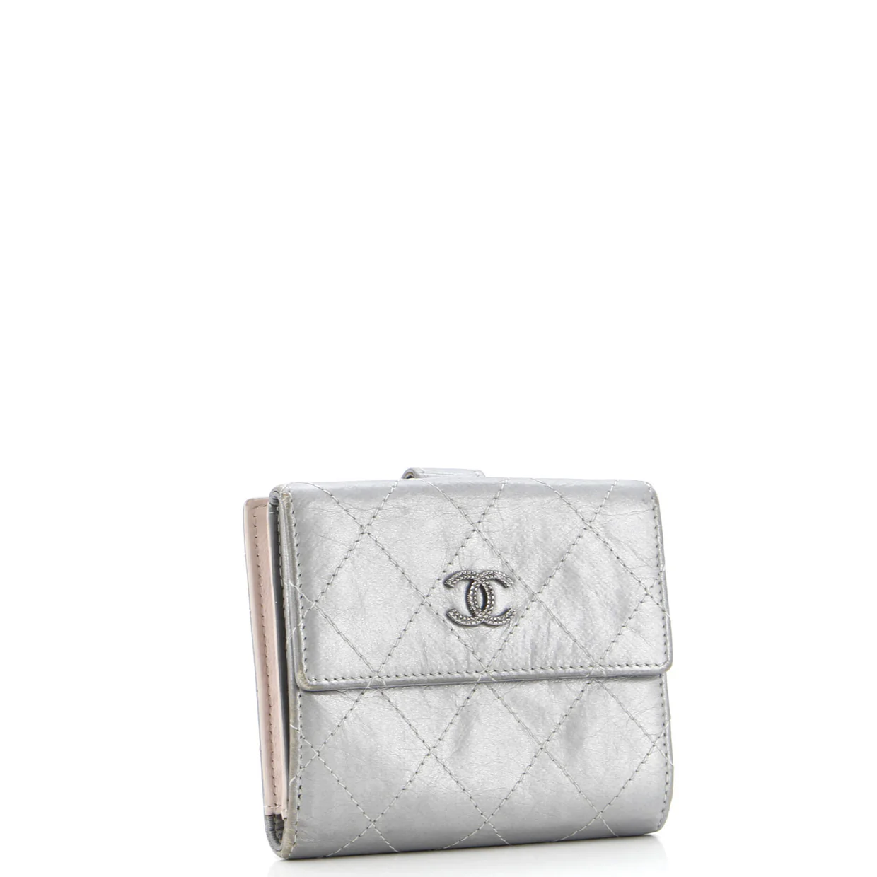 CC Compact Wallet Quilted Calfskin - Deep Luxury