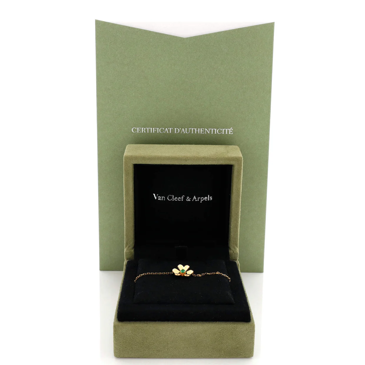 Frivole Bracelet 18K Yellow Gold with Emerald Mini - Deep Luxury