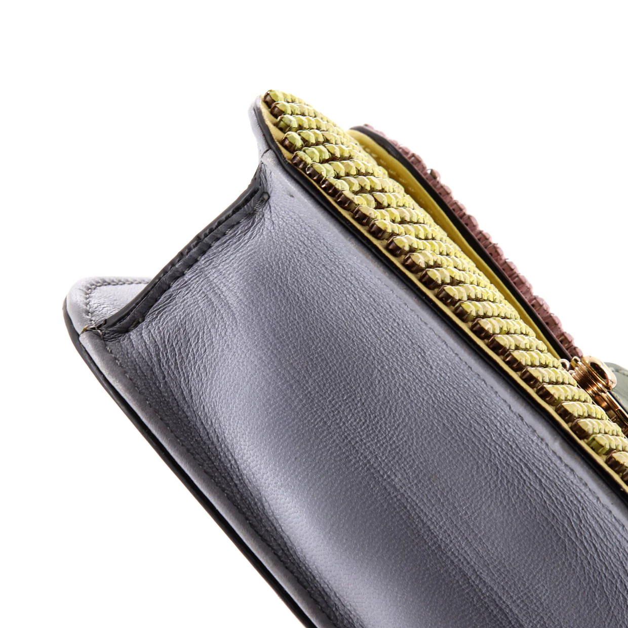 Glam Lock Shoulder Bag Embellished Leather Small - Deep Luxury