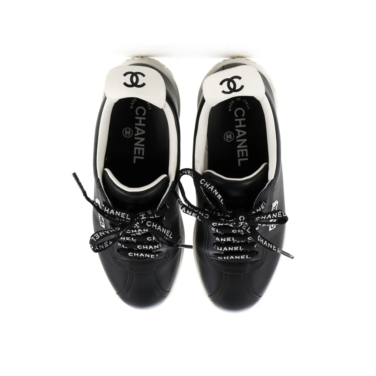 Women's Logo Laces CC Low-Top Sneakers Leather - Deep Luxury