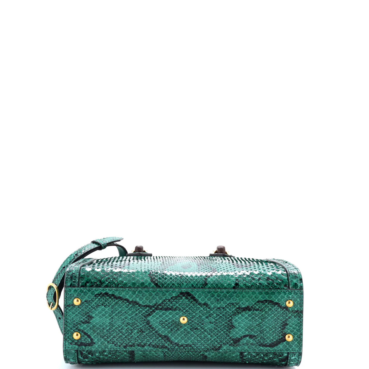 Diana NM Bamboo Handle Tote Python Small - Deep Luxury