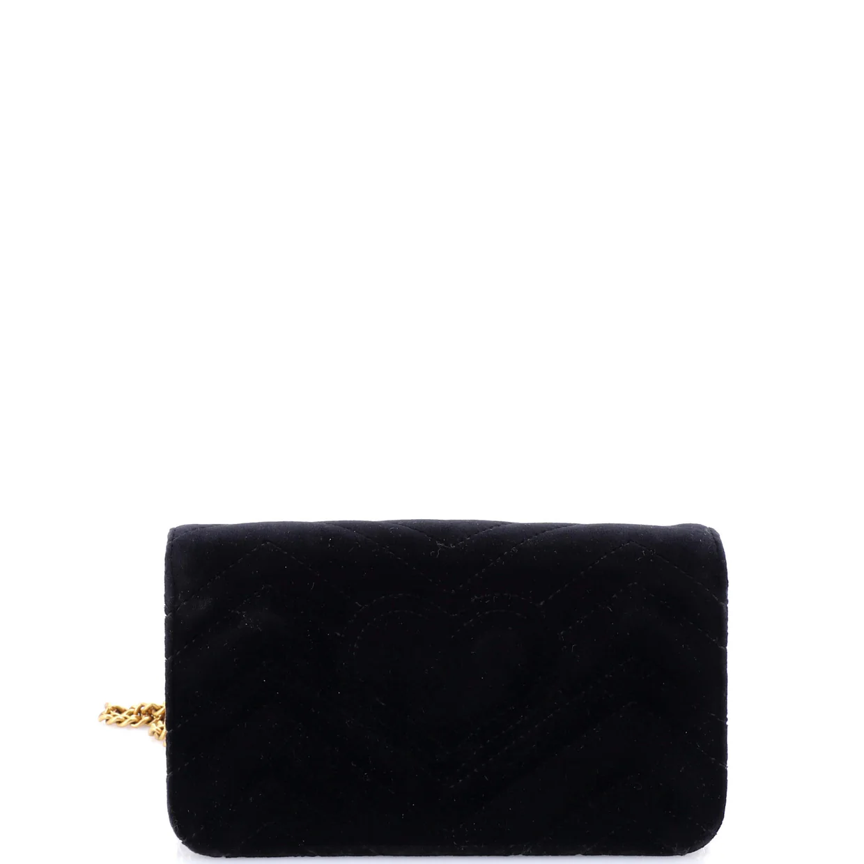 GG Marmont Chain Flap Bag Matelasse Velvet Mini - Deep Luxury