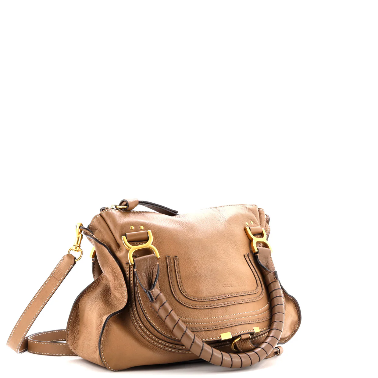 Marcie Satchel Leather Medium - Deep Luxury