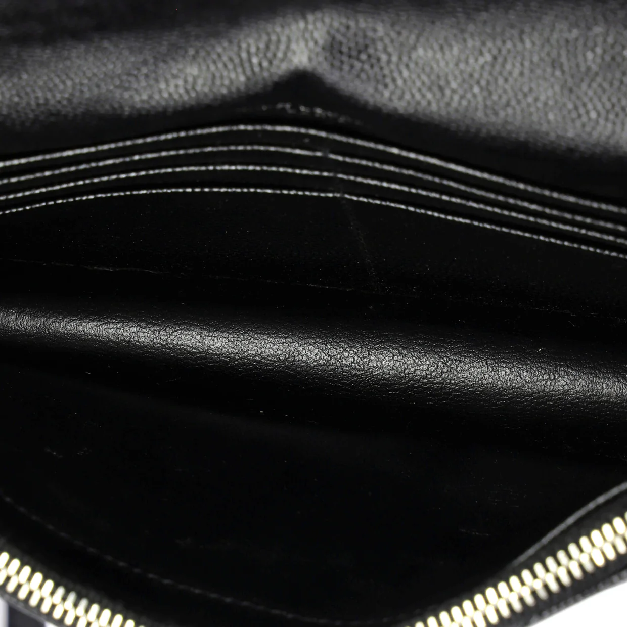 Classic Monogram Wallet on Chain Matelasse Chevron Leather Small - Deep Luxury