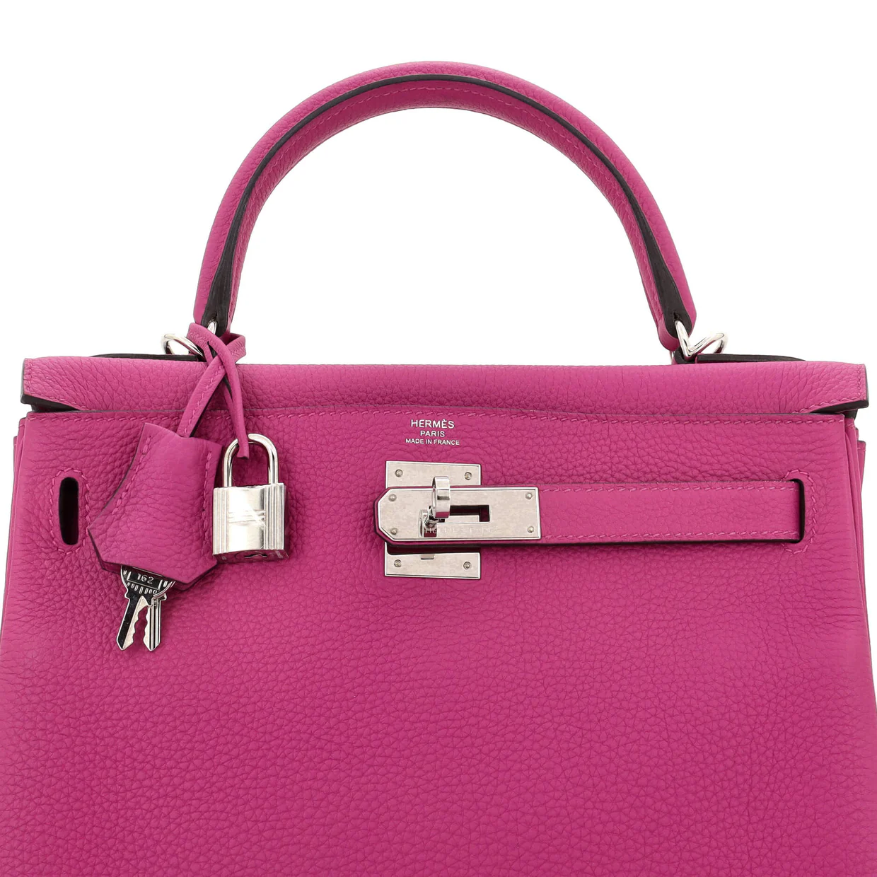 Kelly Handbag Rose Pourpre Togo with Palladium Hardware 28 - Deep Luxury