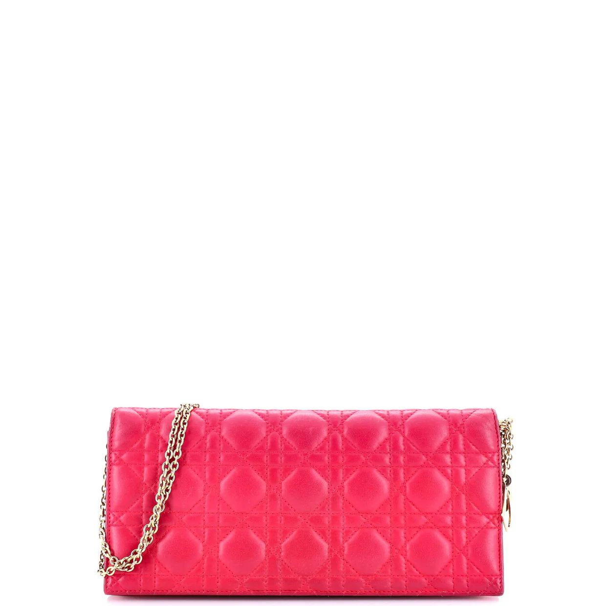 Lady Dior Convertible Chain Clutch Cannage Quilt Leather Long - Deep Luxury