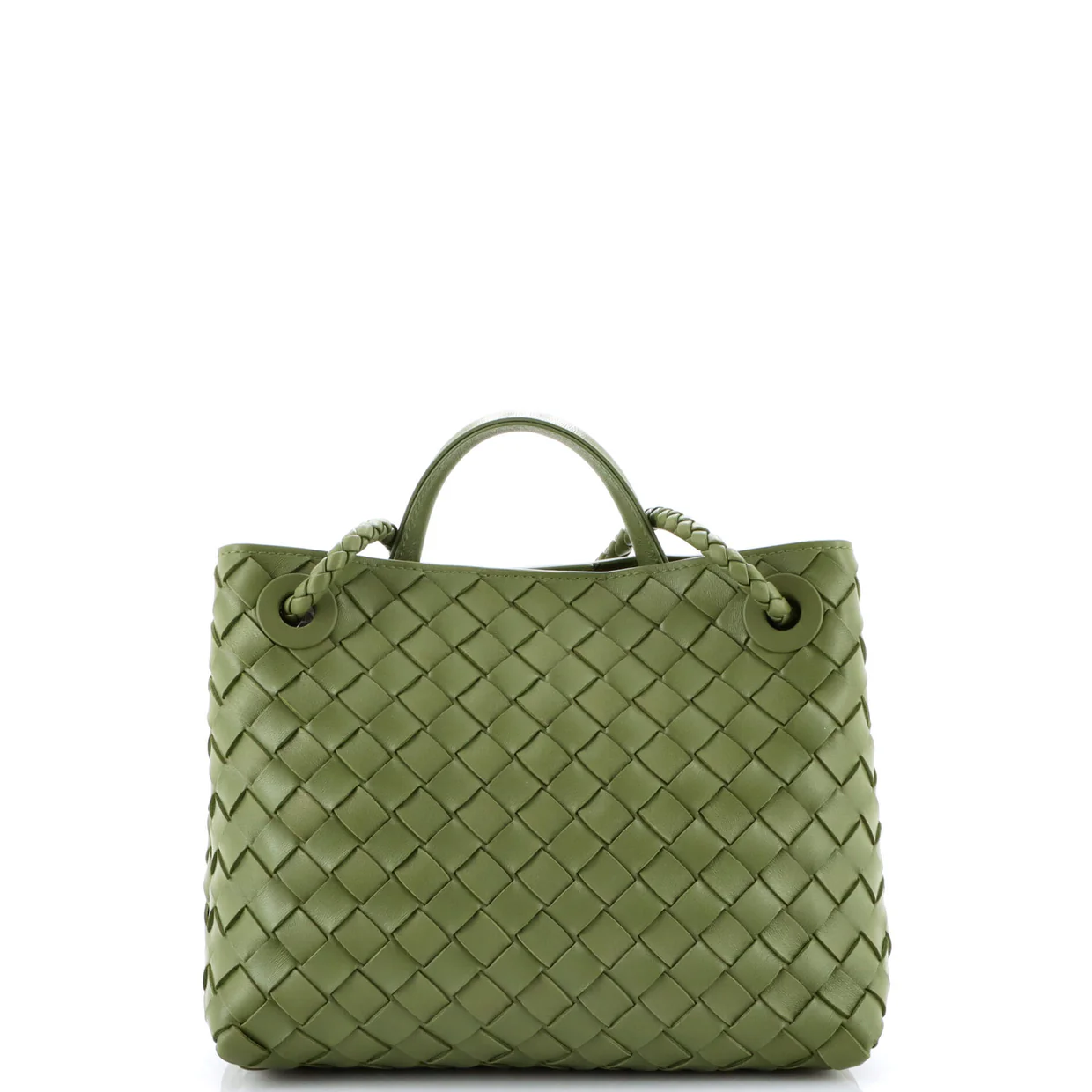 Andiamo Top Handle Bag Intrecciato Nappa Small - Deep Luxury