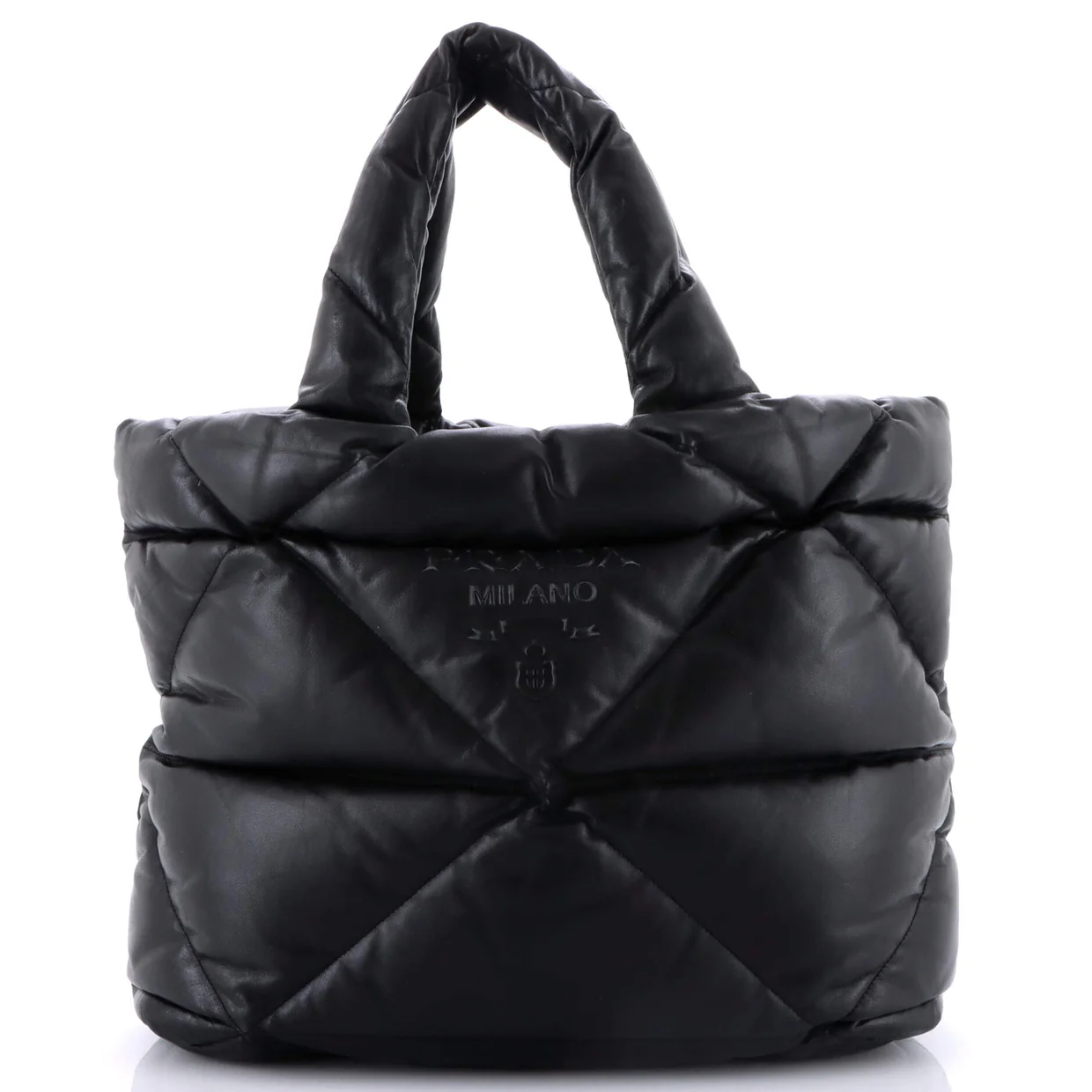Padded Tote Bag Quilted Nappa Leather Large - Deep Luxury