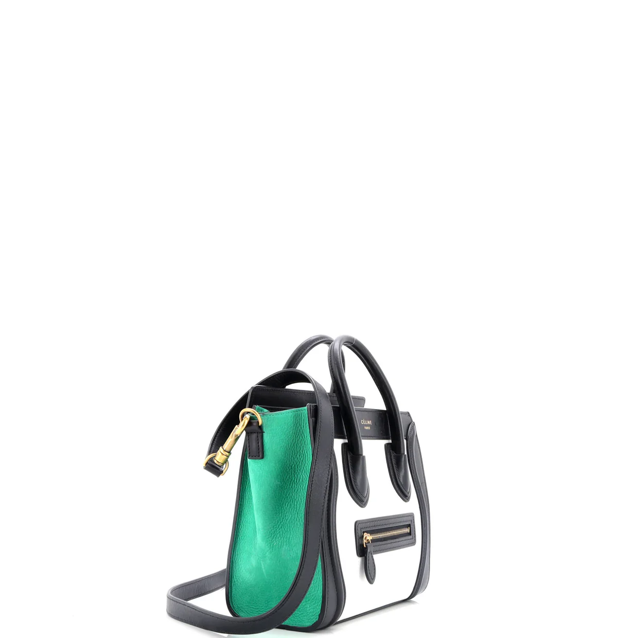 Tricolor Luggage Bag Leather Nano - Deep Luxury