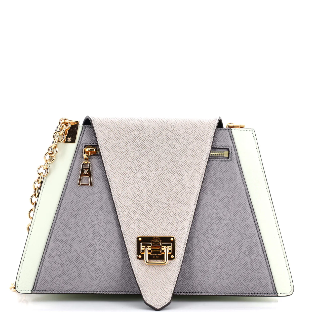 Trapeze Handbag Calfskin and Taiga Leather - Deep Luxury