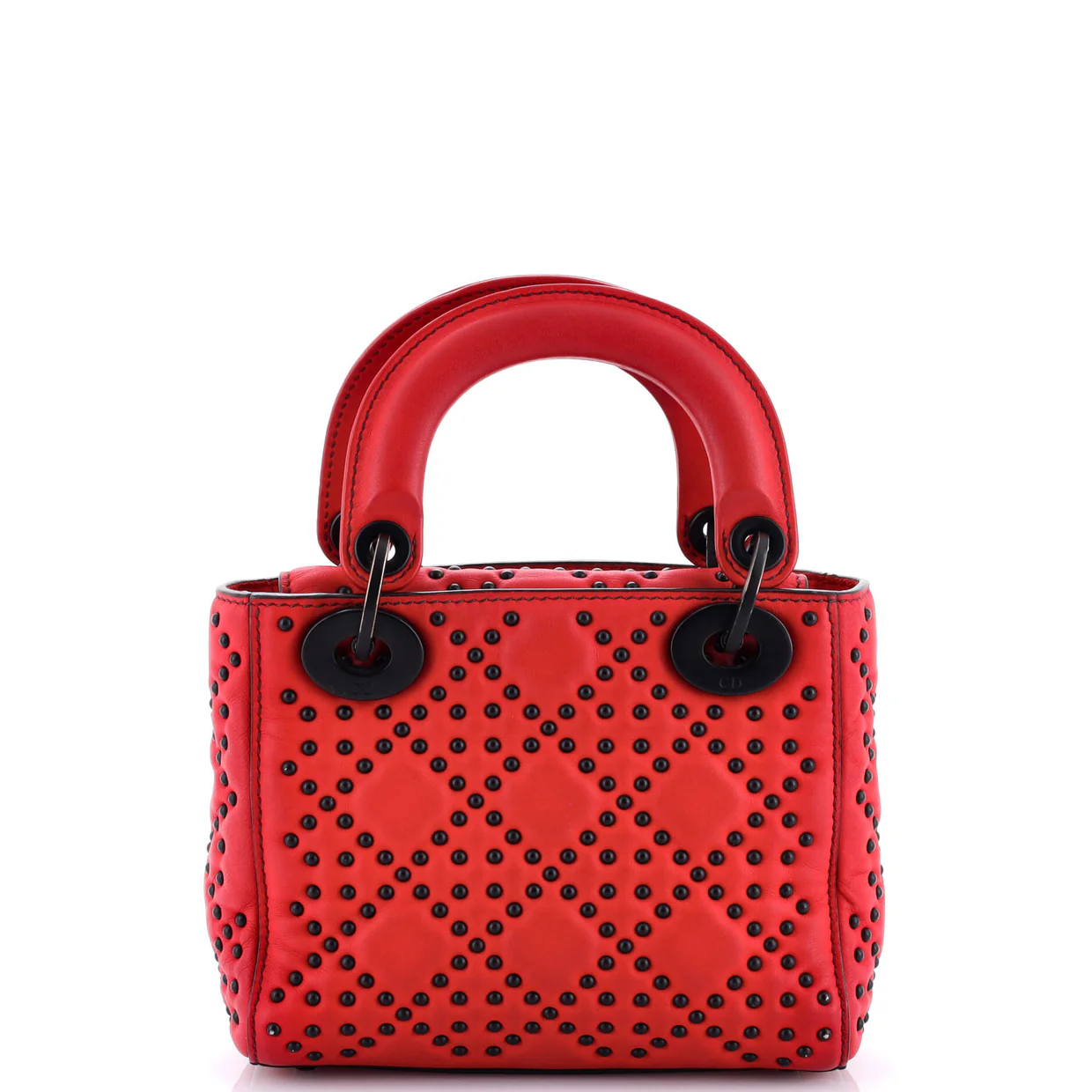 Lady Dior Chain Bag Cannage Studded Calfskin Mini - Deep Luxury