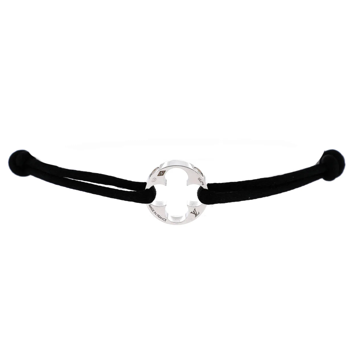 Empreinte Bracelet Silk Cord with 18K White Gold - Deep Luxury