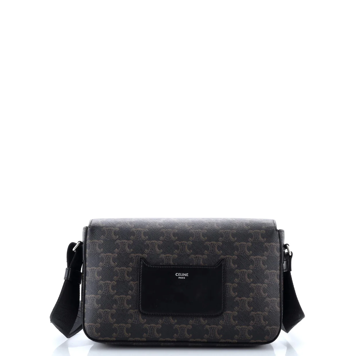 Flap Messenger Bag Triomphe Coated Canvas Medium - Deep Luxury