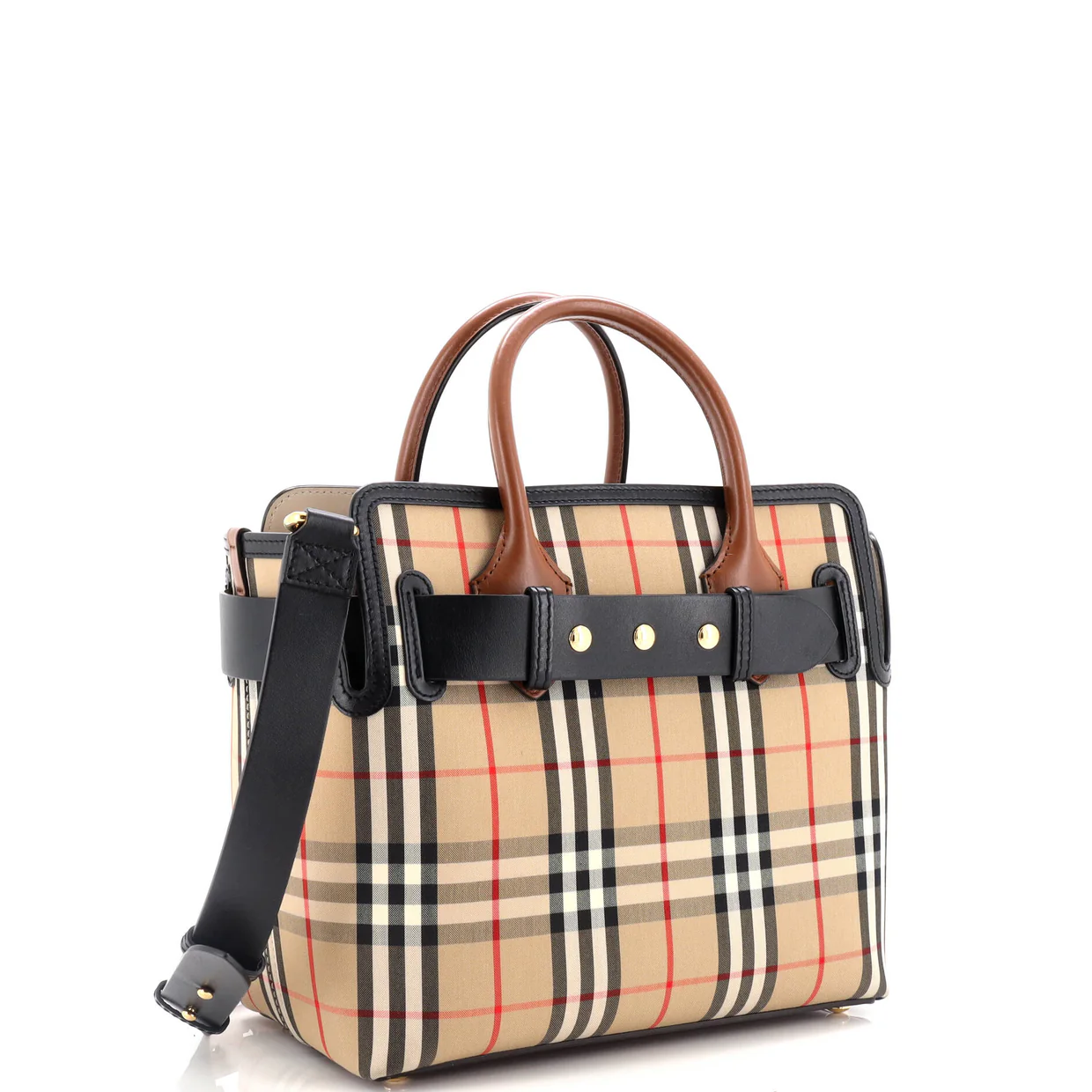 Belt Tote Vintage Check Canvas Small - Deep Luxury